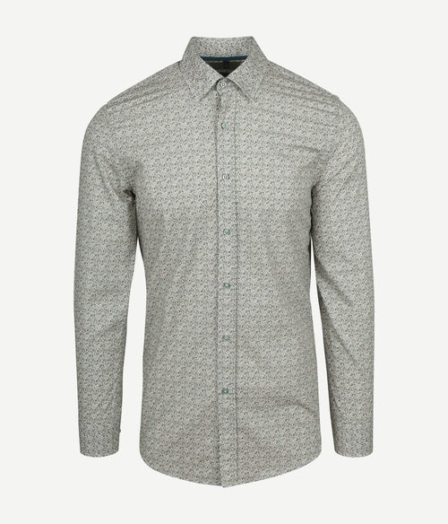 Suitable overhemd paisley groen | Slim-fit