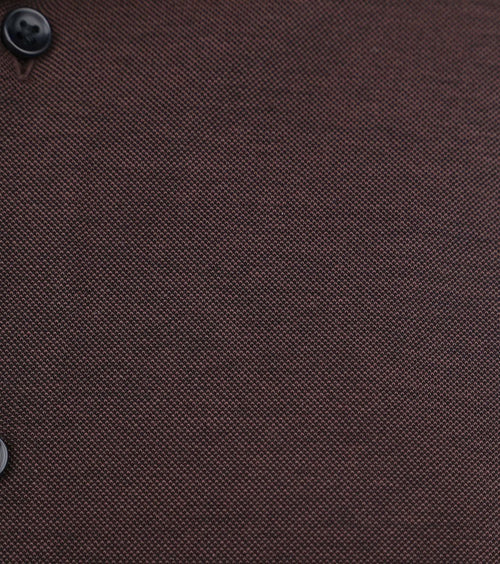 Suitable overhemd pique bruin | Slim-fit