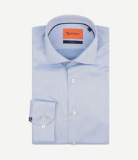 Overhemd twill sleeve 7 lichtblauw