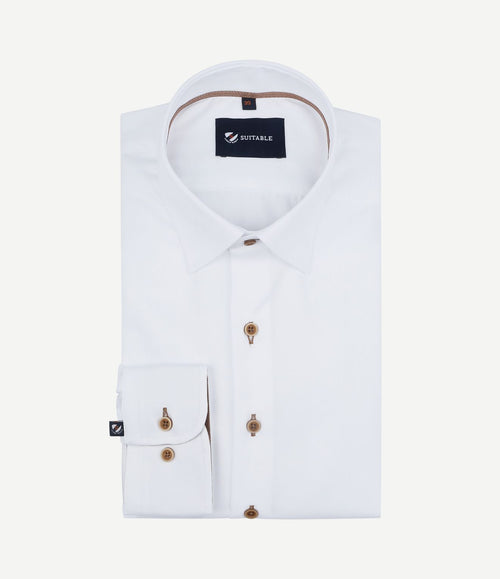 Overhemd twill wit