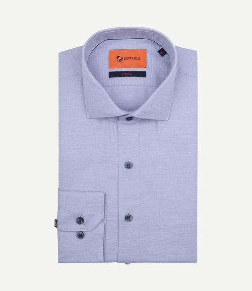 Overhemd widespread flanel lichtblauw