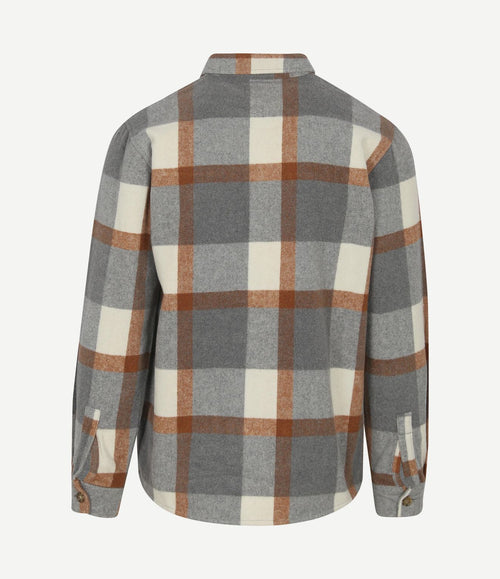 Overshirt august wool blend grijs