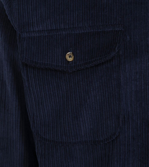 Suitable overshirt corduroy donkerblauw | Regular-fit