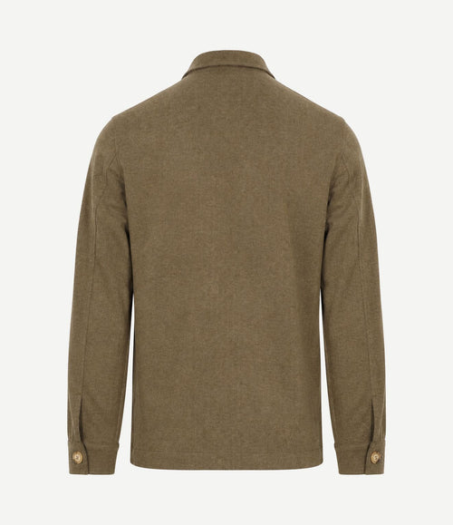 Overshirt herringbone groen