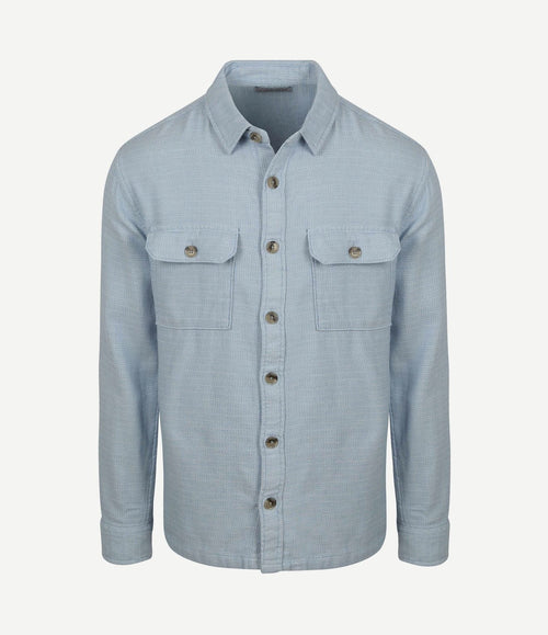 Overshirt structure lichtblauw