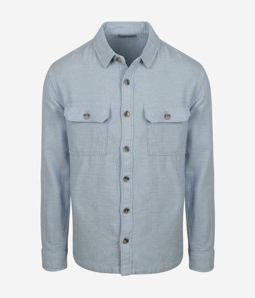 Overshirt structure lichtblauw