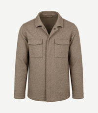Overshirt twill beige