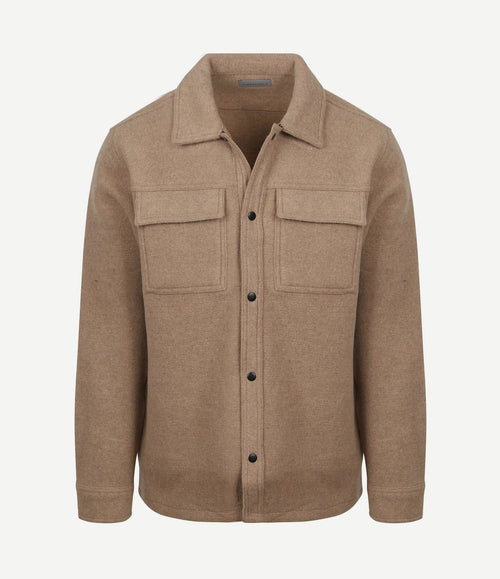 Overshirt wool blend beige
