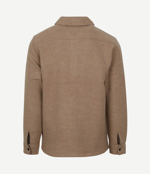 Overshirt wool blend beige