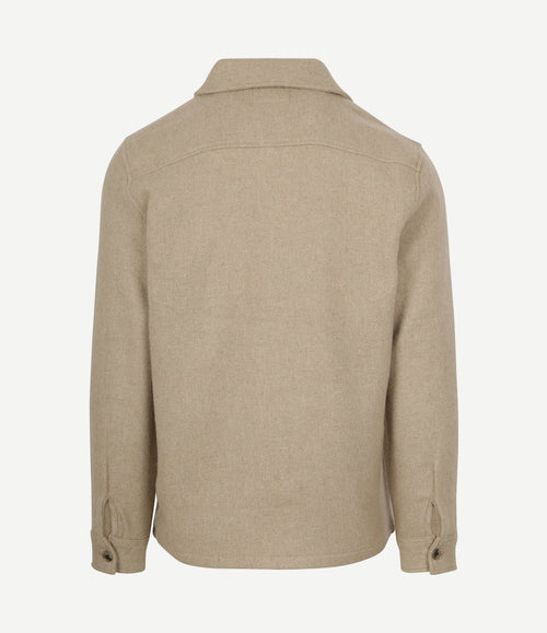 Overshirt wool blend beige