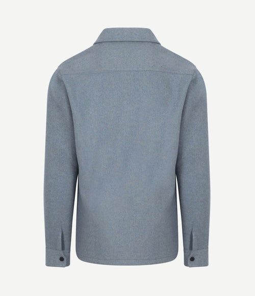 Overshirt wool blend blauw