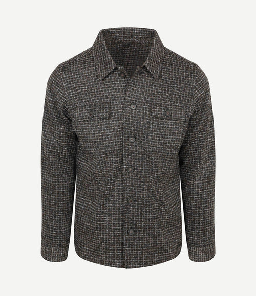 Overshirt wool blend bouclé bruin