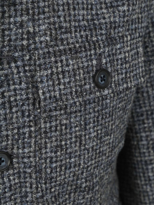 Suitable overshirt wool blend grijs blauw | Regular-fit