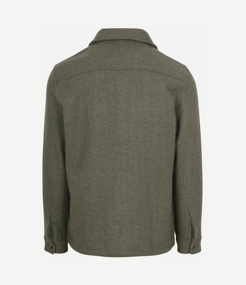 Overshirt wool blend groen