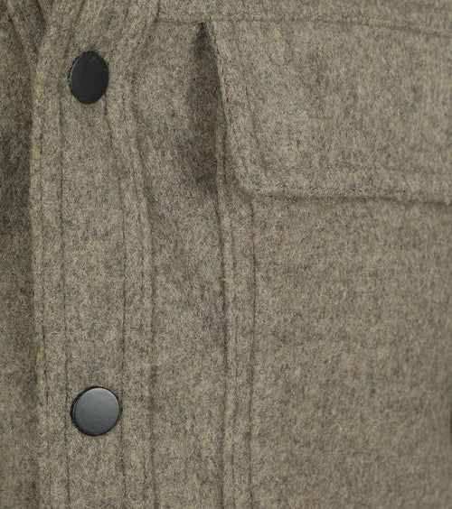 Suitable overshirt wool blend olijfgroen | Regular-fit