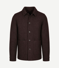 Overshirt wool bouclé bruin