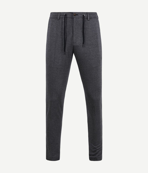 Suitable pantalon jersey pied de poule donkerblauw
