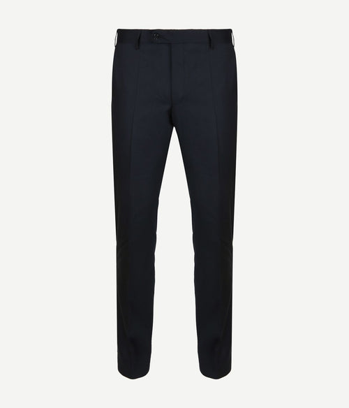 Suitable pantalon piga wol donkerblauw