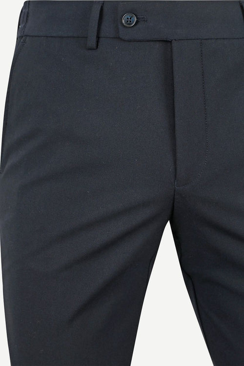 Suitable base pantalon donkerblauw | Slim-fit