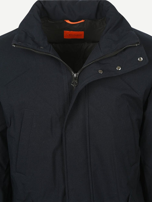 Parka zwart mountain donkerblauw