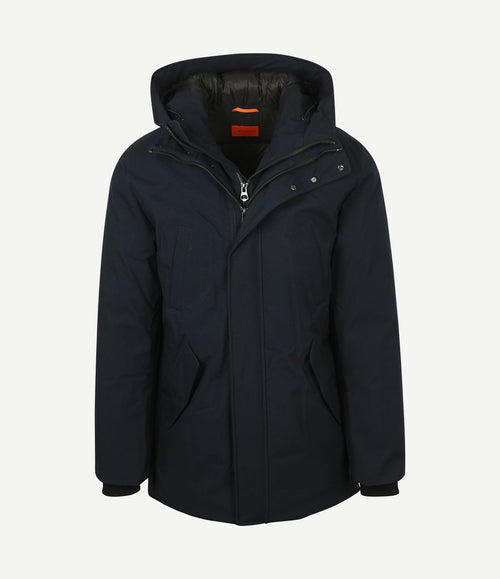 Parka zwart mountain donkerblauw
