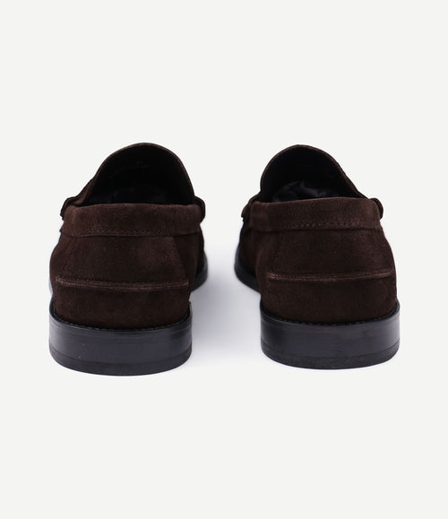 Penny loafers suede bruin