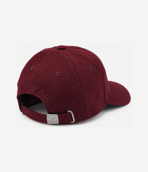 Cap wool blend rood
