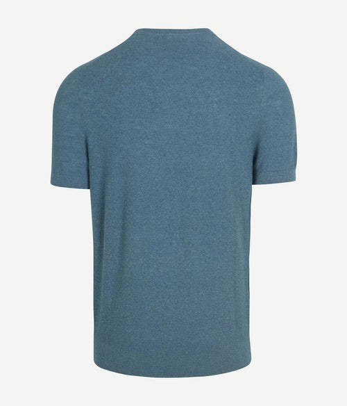 Suitable piqué t-shirt linnen blauw