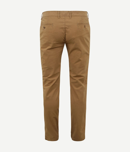 Suitable Plato chino cognac | Slim-fit