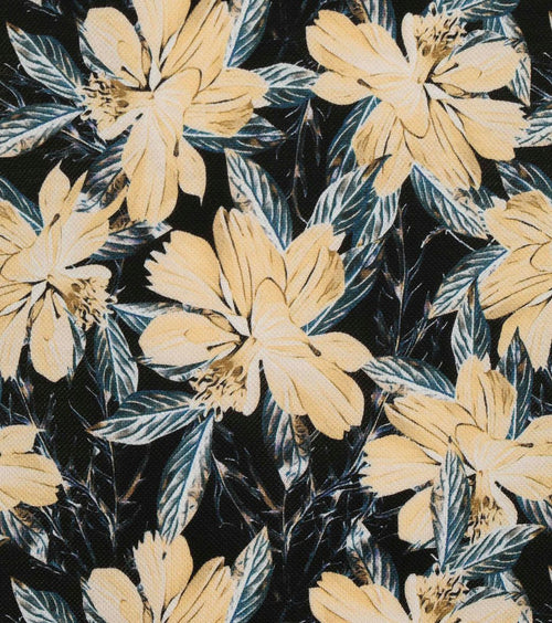 Polo bloemen donkerblauw donkerblauw