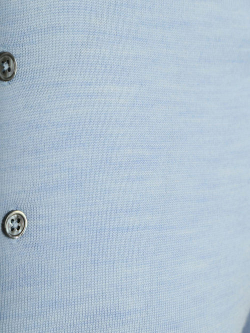 Polo merinowol lichtblauw