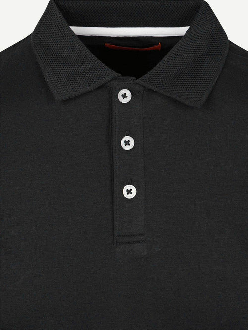 Boris liquid poloshirt zwart