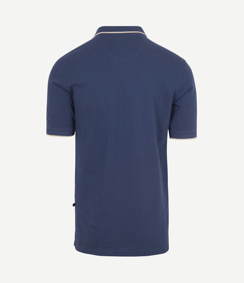 Respect polo tip ferry denim blauw