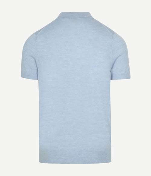 Polo merinowol lichtblauw