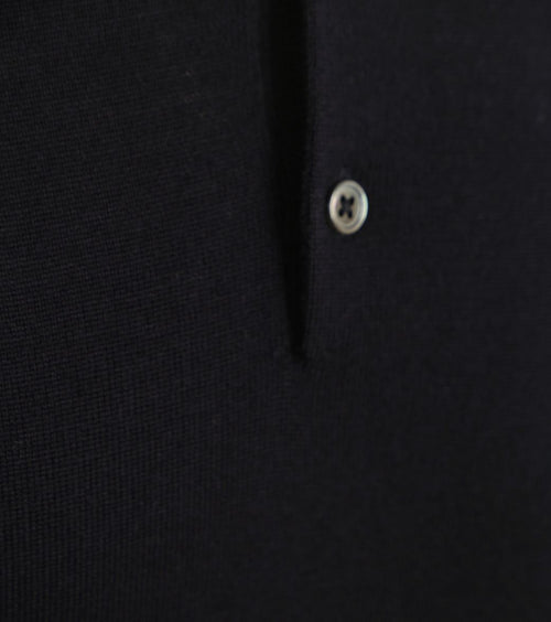 Suitable polo merinowol donkerblauw