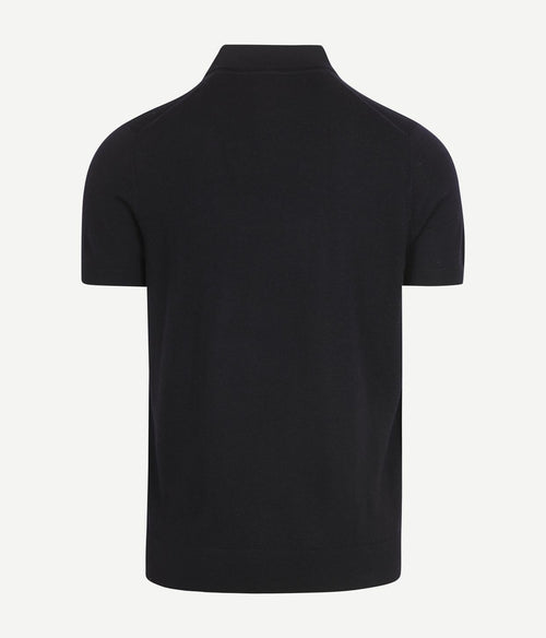 Suitable polo merinowol donkerblauw