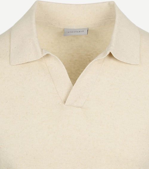 Suitable polo riva linnen ecru