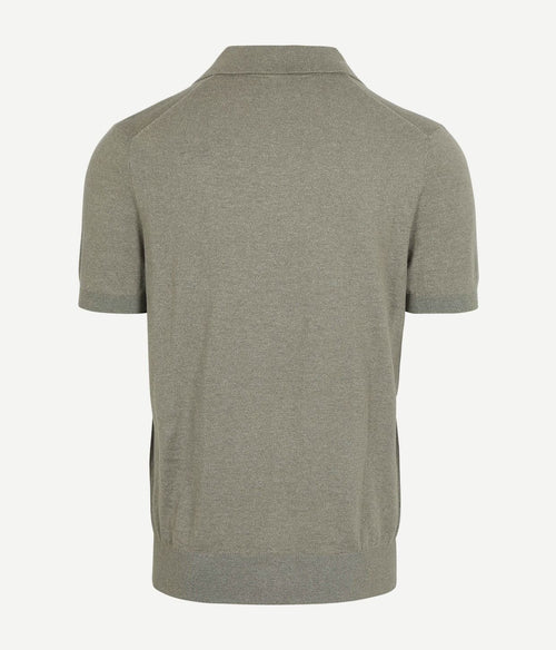 Suitable polo riva linnen groen