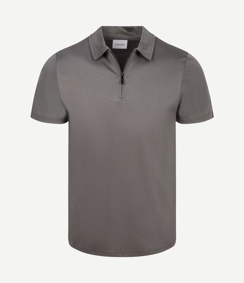 Poloshirt silky grijs