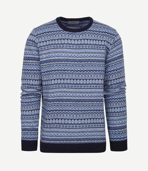Prestige fair isle pullover blauw