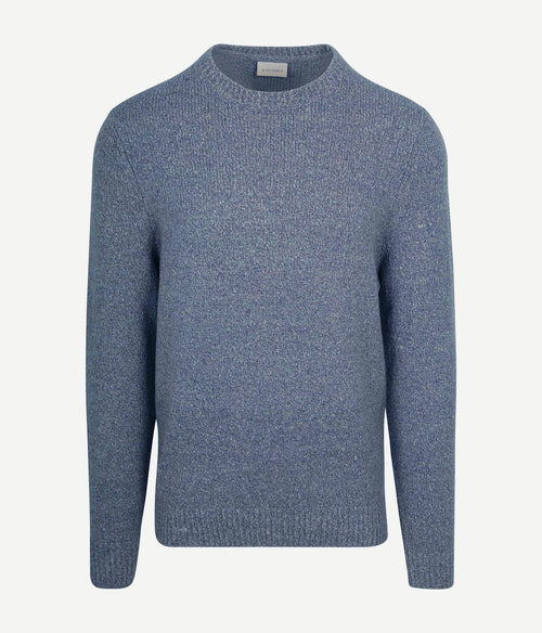 Suitable pullover boiled wool blauw