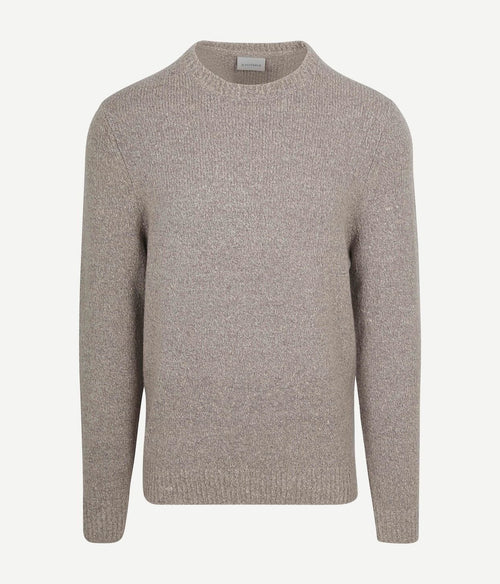 Suitable pullover boiled wool taupe