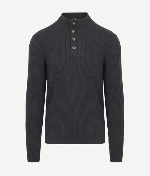 Suitable pullover camock donkerblauw