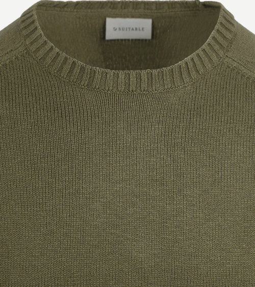 Suitable pullover raw olijfgroen