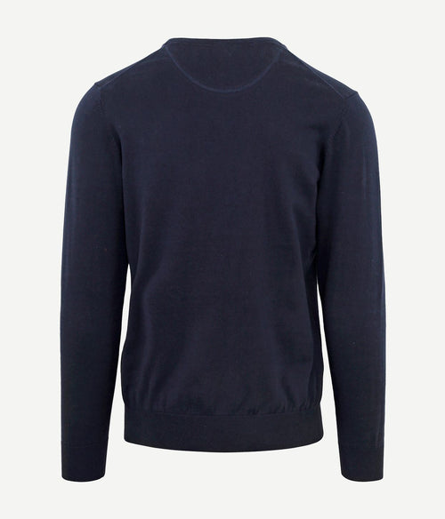 Suitable pullover vini v-hals donkerblauw | Slim-fit