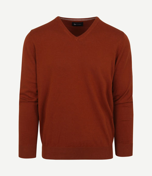 Pullover vini v-hals oranje