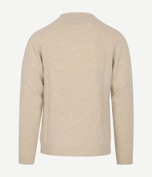 Suitable pullover wol o-hals beige