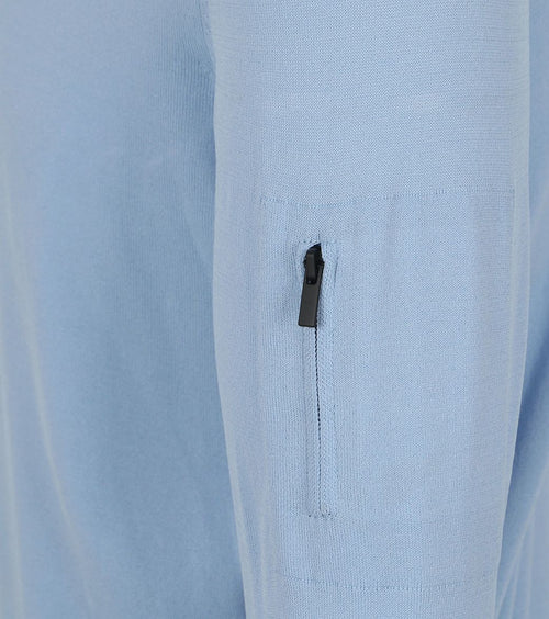 Suitable race halve rits trui lichtblauw | Slim-fit