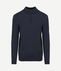 Race halve rits trui donkerblauw