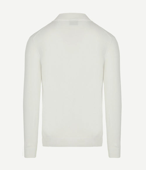 Race halve rits trui off white